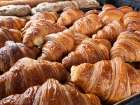Still-life of fresh croissants. Art Print